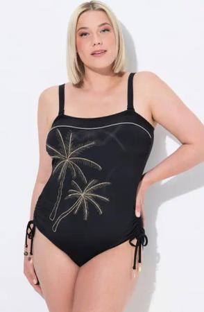 Ulla Popken Badeanzug Multi-Badeanzug Softcups Träger abnehmbar recycelt