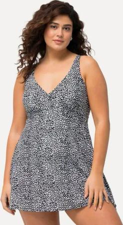 Ulla Popken Badekleid Badekleid Leomuster Softcups Wickeloptik