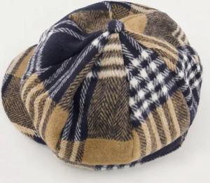 Ulla Popken Baumwollhandschuhe Landhaus-Cap Karomuster Schirmmütze