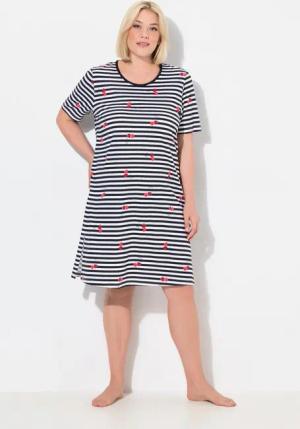 Ulla Popken Bigshirt Bigshirt Herzen Rundhals / Tunika-Ausschnitt