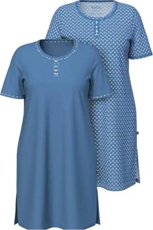 Ulla Popken Bigshirt Bigshirts 2er-Pack Muster/uni Rundhals Halbarm