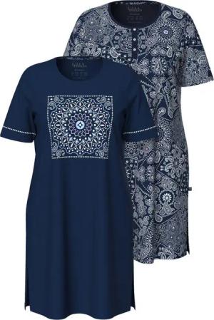 Ulla Popken Bigshirt Bigshirts 2er-Pack Rundhalsausschnitt Halbarm