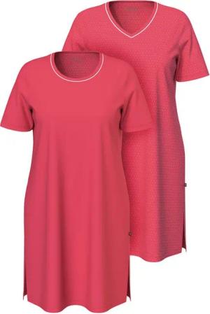 Ulla Popken Bigshirt Bigshirts 2er-Pack Rundhals/V-Ausschnitt Halbarm