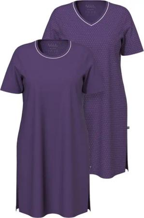 Ulla Popken Bigshirt Bigshirts 2er-Pack Rundhals/V-Ausschnitt Halbarm