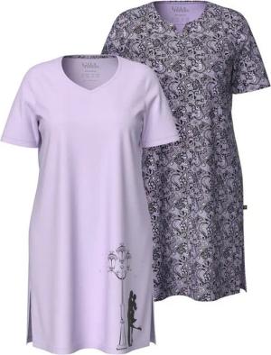 Ulla Popken Bigshirt Bigshirts 2er-Pack Tunika-/Herzausschnitt Halbarm