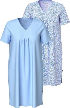 Ulla Popken Bigshirt Bigshirts 2er-Pack uni/bedruckt V-Ausschnitt
