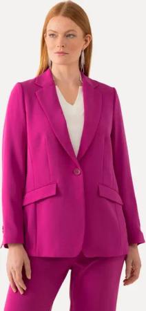 Ulla Popken Blusenblazer Blazer Reverskragen Klappentaschen Knopfverschluss