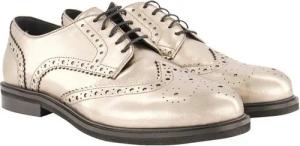 Ulla Popken Budapester-Lederschuh Metallic-Optik Weite H Mokassin