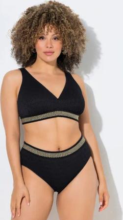 Ulla Popken Bügel-BH Bikini Goldborte Softcups Träger verstellbar