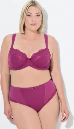 Ulla Popken Bügel-BH Bügel-BH Jacquard Spitze Softcups