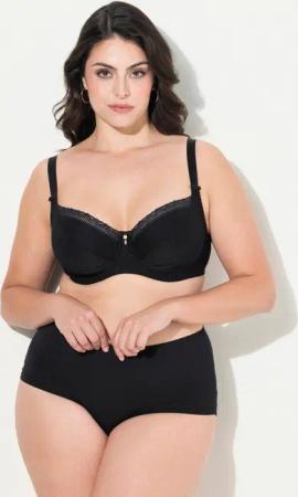 Ulla Popken Bügel-BH Bügel-BH Jacquard Spitzenkante Cup C - G