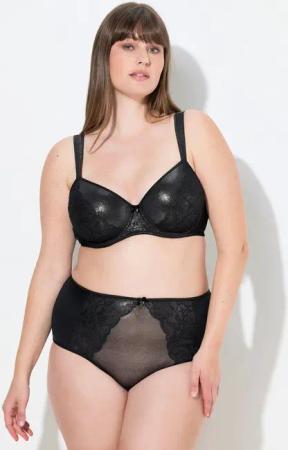 Ulla Popken Bügel-BH Bügel-BH Spitze Metallic-Effekt Softcups Cup B - G