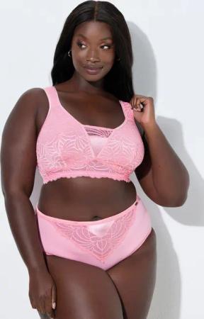 Ulla Popken Bügelloser BH Bralette Spitze ohne Bügel