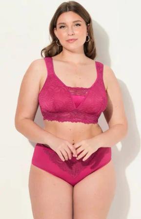 Ulla Popken Bügelloser BH Bralette Spitze ohne Bügel