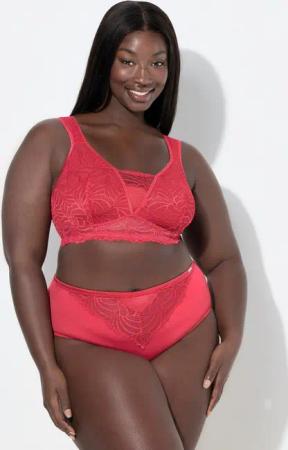 Ulla Popken Bügelloser BH Bralette Spitze ohne Bügel