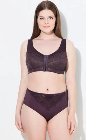 Ulla Popken Bügelloser BH Entlastungs-BH Vorderverschluss bügellos