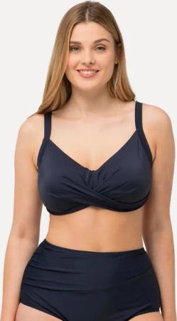 Ulla Popken Bustier-Bikini Bikini-Top Drapierung Softcups Träger verstellbar