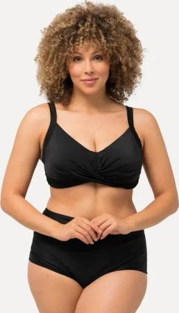 Ulla Popken Bustier-Bikini Bikini-Top Drapierung Softcups Träger verstellbar