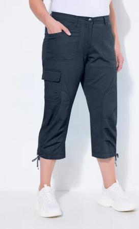 Ulla Popken Cargoshorts 7/8-Cargohose Komfortbund Saumband