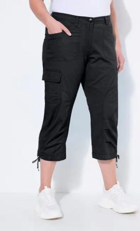 Ulla Popken Cargoshorts 7/8-Cargohose Komfortbund Saumband