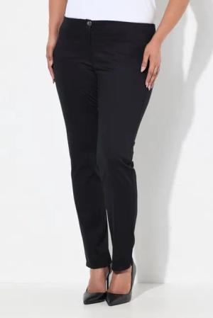 Ulla Popken Chinohose Chino-Hose Slim Elastikbund Saumschlitze