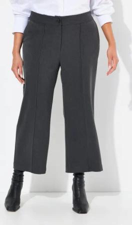 Ulla Popken Culotte Culotte weites Bein Elastikbund Viskose-Stretch