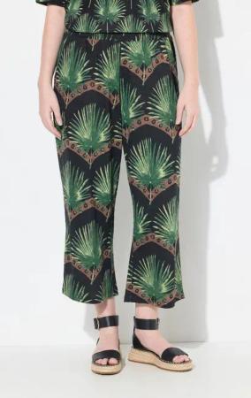 Ulla Popken Culotte Jersey-Culotte weites Bein Elastikbund