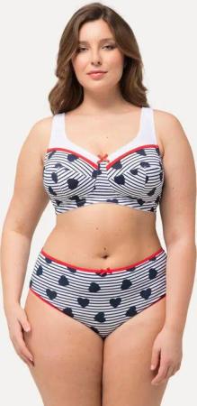 Ulla Popken Entlastungs-BH Entlastungs-BH Herzen/Streifen ohne Bügel