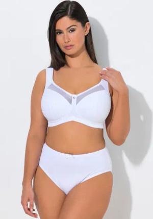 Ulla Popken Entlastungs-BH Entlastungs-BH Mesh-Kante ohne Bügel