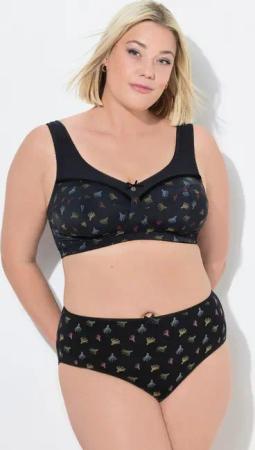 Ulla Popken Entlastungs-BH Entlastungs-BH Mustermix ohne Bügel Cup C - F