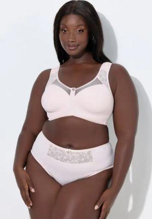 Ulla Popken Entlastungs-BH Entlastungs-BH ohne Bügel Stickerei