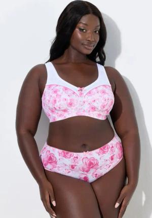 Ulla Popken Entlastungs-BH Entlastungs-BH Rosen ohne Bügel