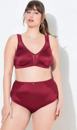 Ulla Popken Entlastungs-BH Minimizer-BH Satin Spitze ohne Bügel