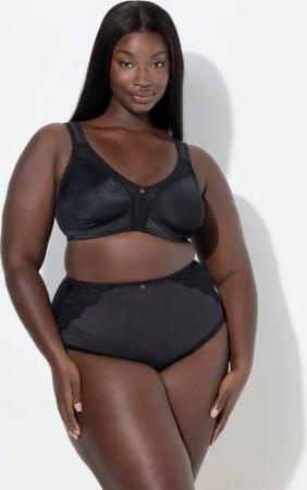 Ulla Popken Entlastungs-BH Minimizer-BH Satin Spitze ohne Bügel