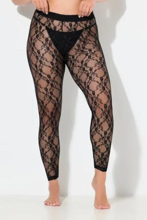 Ulla Popken Feinstrumpfhose Leggings Spitze Stretchkomfort