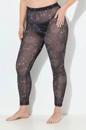 Ulla Popken Feinstrumpfhose Strumpf-Leggings Sonne & Mond Mesh