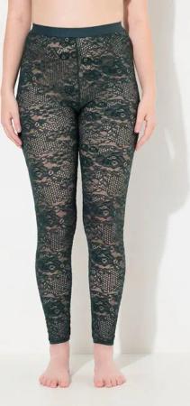 Ulla Popken Feinstrumpfhose Strumpf-Leggings Spitze