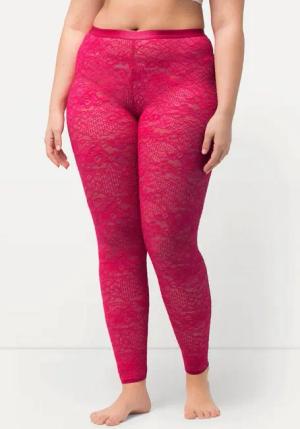 Ulla Popken Feinstrumpfhose Strumpf-Leggings Spitze