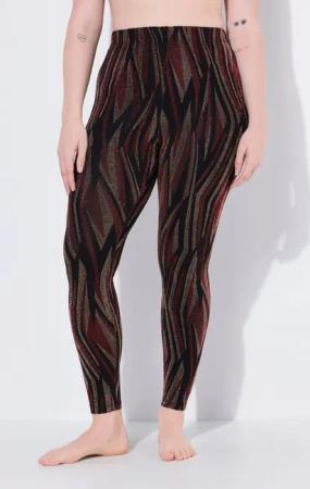 Ulla Popken Feinstrumpfhose Strumpf-Leggings Streifenmuster Glitter