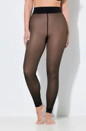 Ulla Popken Feinstrumpfhose Thermo-Leggings Fleece-Innenseite breiter Bund