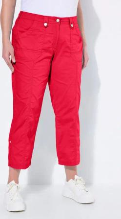 Ulla Popken Funktionshose 7/8-Cargohose Krempelriegel Komfortbund