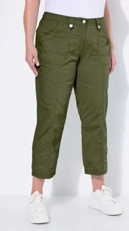 Ulla Popken Funktionshose 7/8-Cargohose Krempelriegel Komfortbund