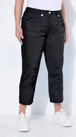 Ulla Popken Funktionshose 7/8-Cargohose Krempelriegel Komfortbund