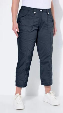 Ulla Popken Funktionshose 7/8-Cargohose Krempelriegel Komfortbund