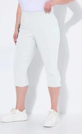 Ulla Popken Funktionshose Bengalin-Capri hochelastisch knitterarm Gummibund