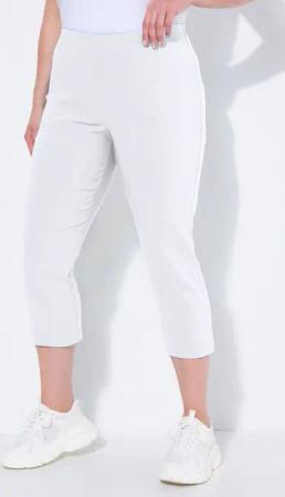 Ulla Popken Funktionshose Bengalinhose wadenlang Elastikbund Stretch