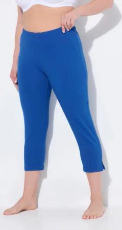 Ulla Popken Funktionshose bis 76 Caprihose Klassische 7/8 Hose in Uni