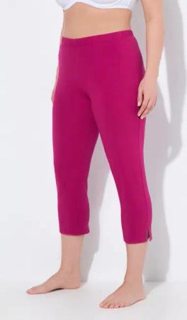 Ulla Popken Funktionshose bis 76 Caprihose Klassische 7/8 Hose in Uni