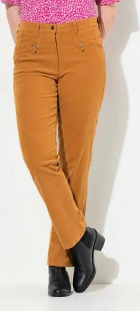 Ulla Popken Funktionshose Cordhose Mony Komfortbund Reißverschlusstaschen