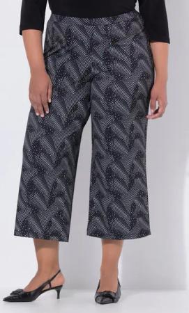 Ulla Popken Funktionshose Culotte weites gerades Bein Jersey